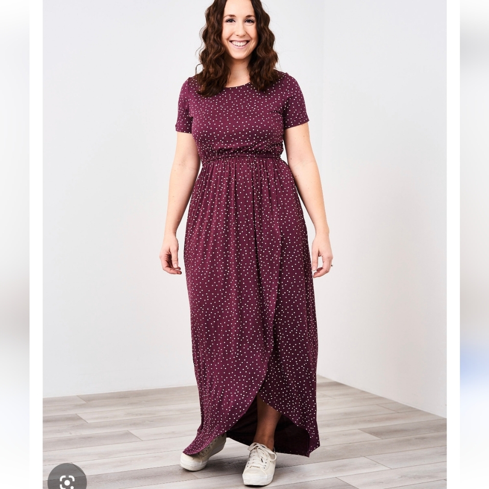 Latched Mama Petal Maxi Nursing Maternity Dress Size XL